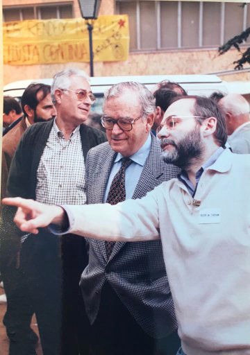 Joan Gaya amb el President del Parlament de Catalunya Joan Raventós